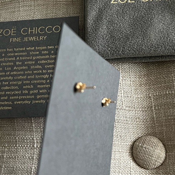 14K TURQUOISE BEZEL STUDS - Picture 5 of 10